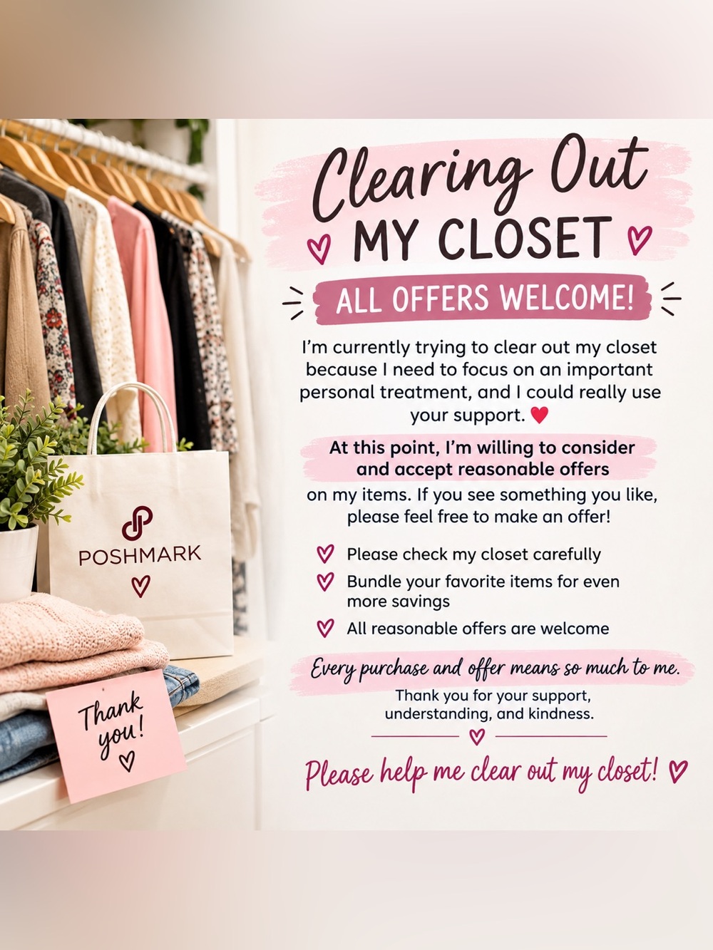 🛍️ CLEAR OUT SALE — ALL REASONABLE OFFERS WELCOME! 🙏❤️